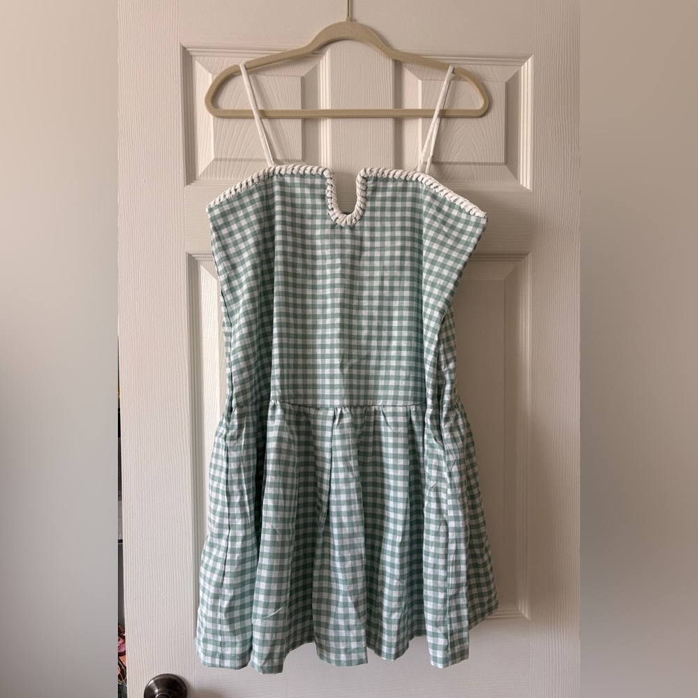 Women’s Green Gingham Dress